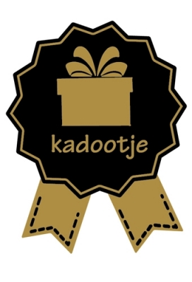 Etiketten Cadeauzegel Everyday Kadootje Black & Gold 4x5cm 500stuks Etiketten Cadeauzegel Everyday Kadootje Black & Gold 4x5cm 500stuks