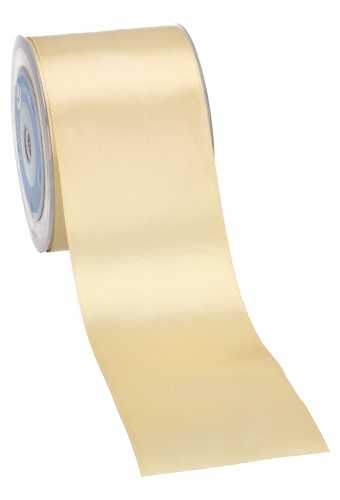 Satijn Dubbel Lint Extra Breed 70mm x 25 meter Goud