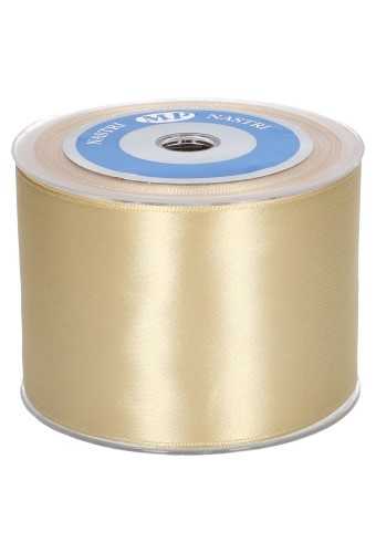 Satijn Dubbel Lint Extra Breed 70mm x 25 meter Goud