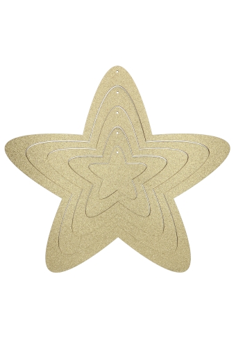 anders Implementeren gastheer Decoratie Mobiel Stars Gold Etalage, van klein naar groot, 5stuks  Krabbendam Kadoverpakking