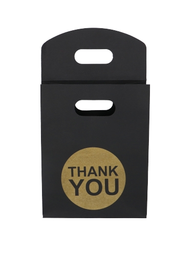 Geschenktasjes Met Handgreep Mocona Thank You Zwart 19x9x24.5cm 12st