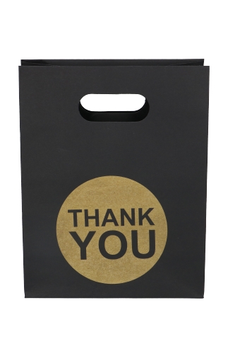 Geschenktasjes Met Handgreep Mocona Thank You Zwart 19x9x24.5cm 12st