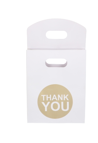 Geschenktasjes Met Handgreep Mocona Thank You Wit 19x9x24.5cm 12stuks