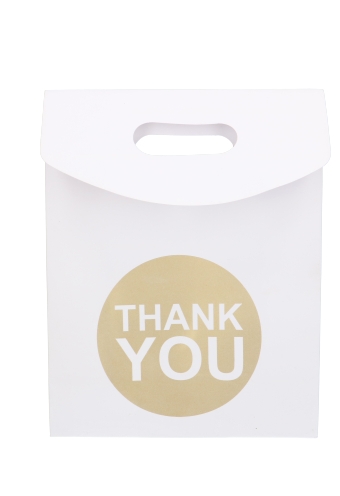 Geschenktasjes Met Handgreep Mocona Thank You Wit 19x9x24.5cm 12stuks