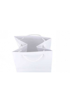 Kadotajes Rome Uni Wit Glanzend Met Koord 25x25x25cm Extra Diep 10st