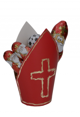 Kartonnen Koker Sint Mijter Medium 11x7.5x18cm 1stuks