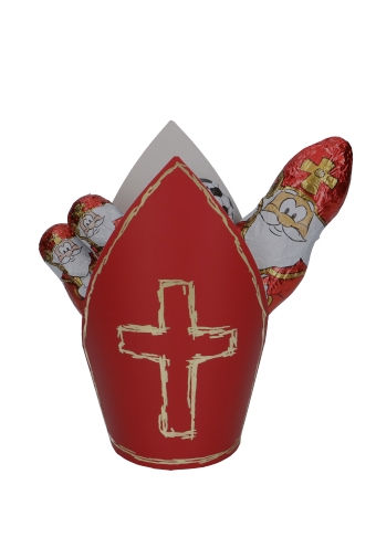 Kartonnen Koker Sint Mijter Medium 11x7.5x18cm 12stuks