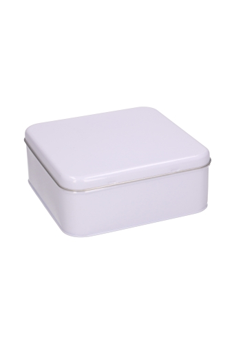 Blikken Wit Blanco 16.7x16.7x6.5cm 12stuks