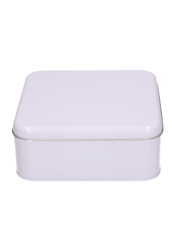 Blikken Wit Blanco 16.7x16.7x6.5cm 12stuks