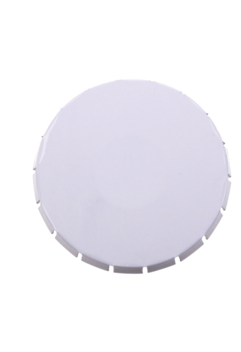 Blikken Wit Blanco Rond met Click Deksel 5.3x1.8cm 48stuks