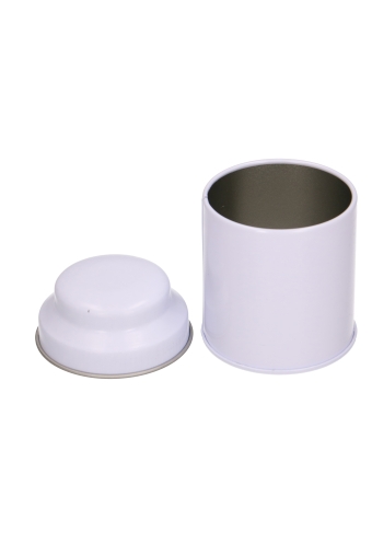 Blikken Wit Blanco Rond r5.3x7cm 24stuks