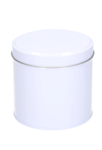 Blikken Wit Blanco Rond r10.7x10cm 12stuks