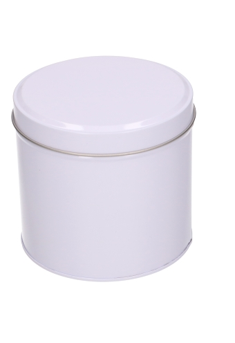 Blikken Wit Blanco Rond r10.7x10cm 12stuks