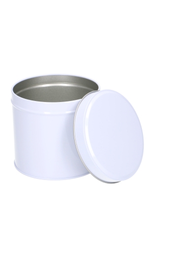 Blikken Wit Blanco Rond r10.7x10cm 12stuks