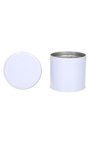 Blikken Wit Blanco Rond r10.7x10cm 12stuks