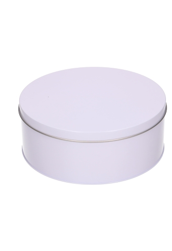 Blikken Wit Blanco Rond r17.9x6cm 12stuks