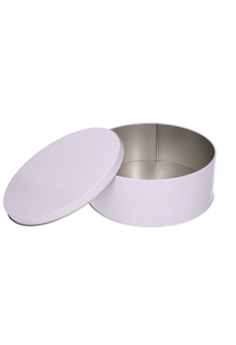 Blikken Wit Blanco Rond r17.9x6cm 12stuks