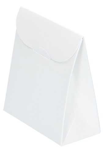 Kadozakje Java Met Sluiting Sacchet Glans Wit 7x3.5x8cm 10stuks