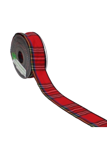 Luxe Kadolint Met IJzerdraad Tartan Schotse Ruit 40mm x 10meter