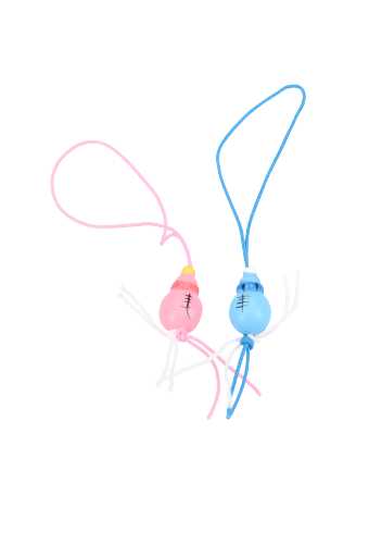Gelukspoppetjes Flesje Roze & Blauw Met Koord 100stuks