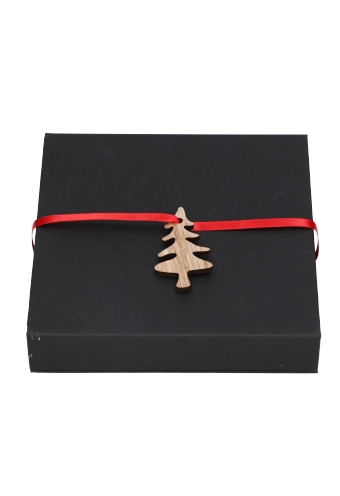 Houten Decoratie Naturel Tree Met Ophang Gaatje 7x3.5cm 100stuks