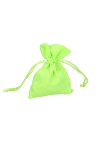 Textiel Kadozakjes Saccetto Neon Groen Met Koord 9x12cm 10stuks