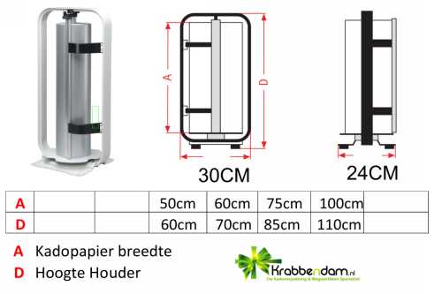 Papierrolhouder Verticaal Fabriano Met Glad Mes 50cm breed