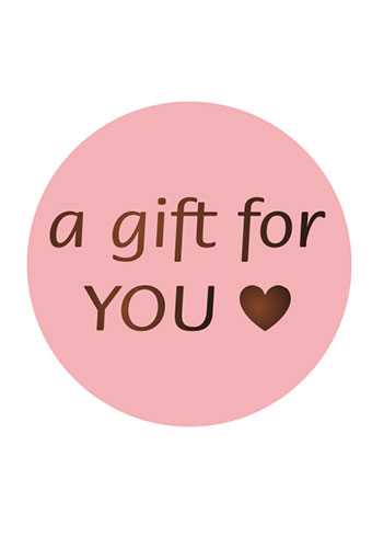 Etiketten Everyday A Gift For You Roze 4cm 500stuks Etiketten Everyday A Gift For You Roze 4cm 500stuks