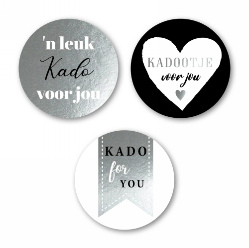 Luxe Etiketten Everyday 'n Leuk Kado Voor Jou Metallic 4cm 3x 100stuks Luxe Etiketten Everyday 'n Leuk Kado Voor Jou Metallic 4cm 3x 100stuks
