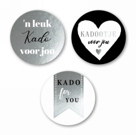 Luxe Etiketten Everyday 'n Leuk Kado Voor Jou Metallic 4cm 3x 100stuks Luxe Etiketten Everyday 'n Leuk Kado Voor Jou Metallic 4cm 3x 100stuks