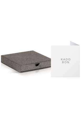 Kadobon & Ladeschuif Kadodoos Primo Black Glitter 14.5x14.5x3cm 5stuks