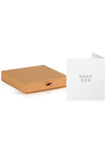 Kadobon & Ladeschuif Kadodoos Primo Rosegold Glitter 14.5x14.5x3cm 5st