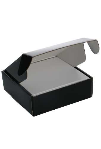 Luxe Verzenddoos Rolo Zwart Blinkend 16x16x5.8cm 25stuks