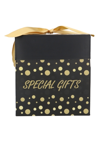 Geschenkdoos Regalo Special Gifts Dots & Goud Lint 15x15x15cm 25stuks