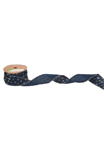 Luxe Kadolint IJzerdraad Blue & Stars Gold  63mm x 10meter