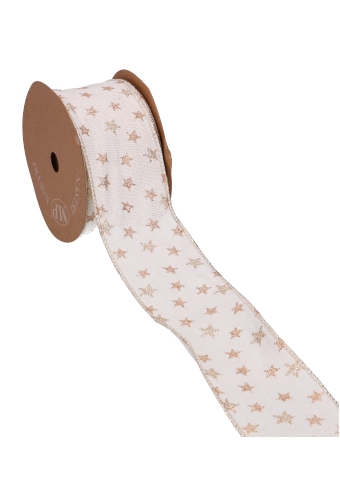 Luxe Kadolint IJzerdraad White & Stars Gold  63mm x 10meter