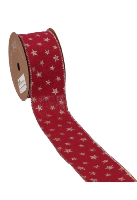 Luxe Kadolint IJzerdraad Red & Stars Gold  63mm x 10meter