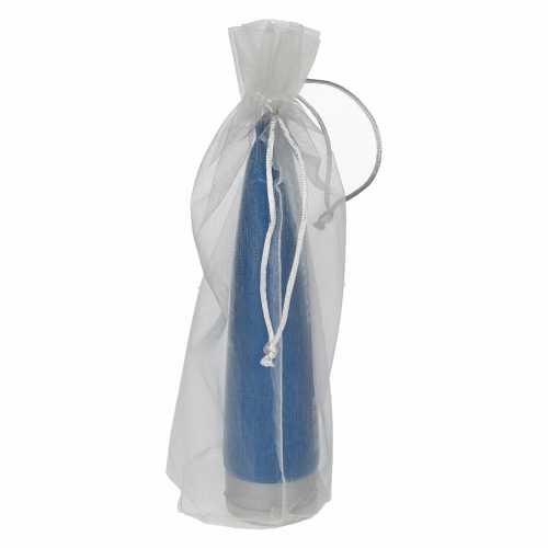 Organza zakjes Flesje 9x27cm Wit 10 stuks