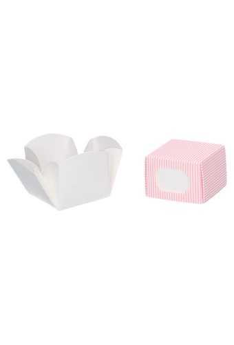 Kado Uitklapdoosje Fleur Roze & Naam Venster 250gram 5x5x5cm 10stuks