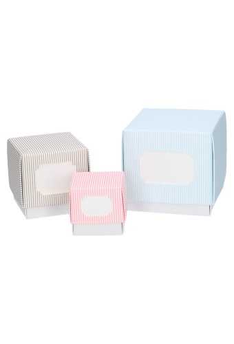 Kado Uitklapdoosje Fleur Roze & Naam Venster 250gram 5x5x5cm 10stuks