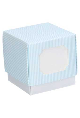 Kado Uitklapdoosje Fleur Blauw & Naam Venster 300gram 7x7x7cm 10stuks