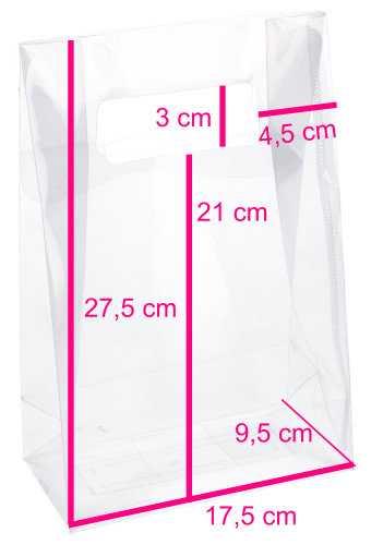 Kadotasjes Dolo Transparant 180my 17.5x9.5x26.5cm 25stuks