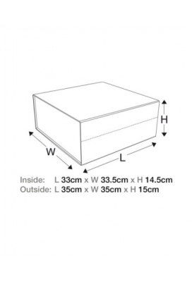 Luxueuze Magneetdozen Diamond & Satijn Tinnen Mat 33x33x14.5cm 12st