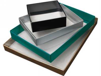 Kadodoos Met Venster A5 Laag Zwart 21.5x15x4cm 25stuks OP IS OP