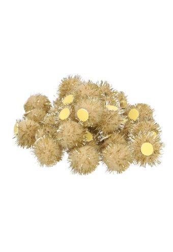 Pombows 20mm Licht Goud met plakker 100stuks