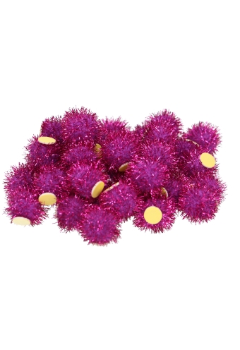 Pombows 25mm Roze & Lila met plakker 100stuks