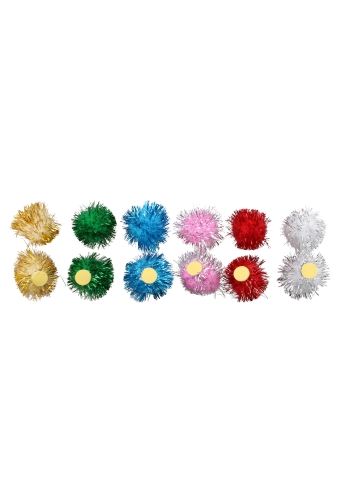 Pombows 25mm Uni Assortie Kleuren Met Plakker 100stuks