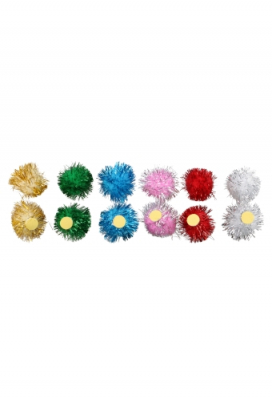 Pombows 25mm Uni Assortie Kleuren Met Plakker 100stuks