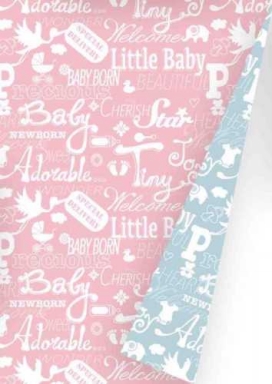 Geschenkpapier Coated Dubbelzijde Baby Chalkboard 50cm x 200meter