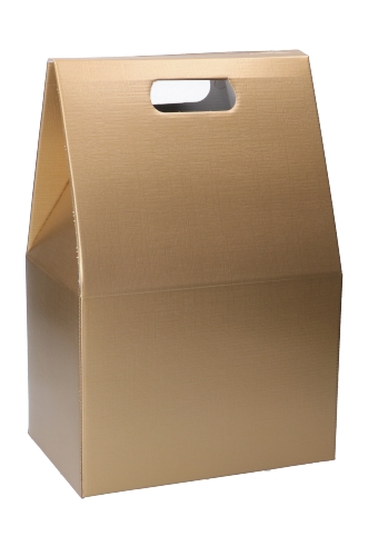 Geschenkdoos Draagbox Gold 28x20x41cm 50stuks